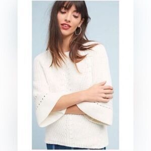 Anthropologie Rosie Neira Adrienne Bell Sleeve Knit Sweater